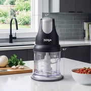 Ninja Food Chopper 2-Cup, One-Touch Pulse, Splash Guard & Storage Lid, Compact Kitchen, NJ100 Gray