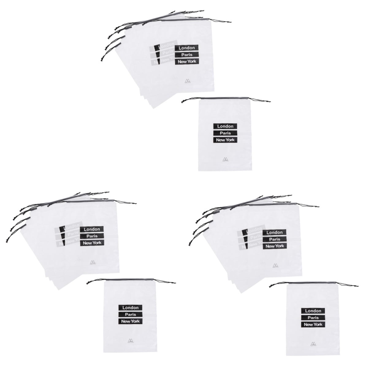 unbranded 30 pcs Waterproof Shoes Bag Transparent Shoe Organizer Outdoor Portable Drawstring Pouch Travel Drawstring Pouch