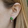 thumbnail image 2 of Horseshoe Lucky Green Novelty Clip-On Stud Earrings, 2 of 3