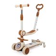 thumbnail image 3 of Kick Scooters for Kids With Adjustable Handle & Folding Seat,3-In-1 Toddler Scooter with 2 Light Up Wheels Outdoor Activities for Boys/Girls,Brown, 3 of 9