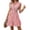 Red, variant on gakvbuo Summer Dress For Women Mini Dress T-Shirt Dress High Waist Pleated Tunic Dress Ruffled Short Sleeve Tank Dress