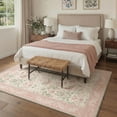 thumbnail image 2 of KUETH 8'x10' Vintage Floral Area Rugs for Living Room, Non Slip Machine Washable Forest Bird Rug, Low Pile Print Rug for Bedroom Dining Room Home Office, 2 of 5