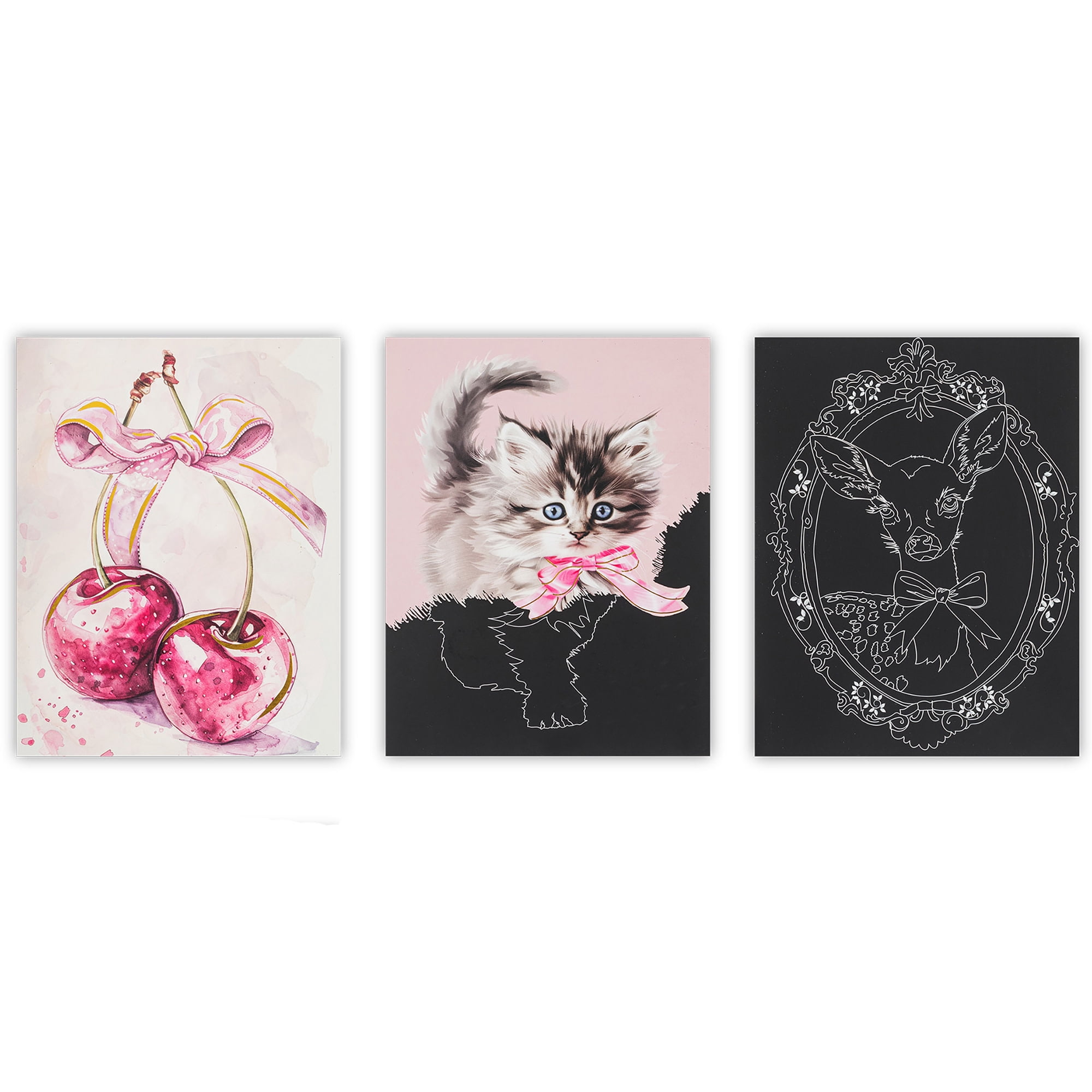 Brea Reese: Scratch Art Paper Pad - Pretty In Pink - 6 Pastel Designs, Guided Art, Metallic Accents, Dual-Tip Stylus & Brush, 9x12" Pages, Adult Craft