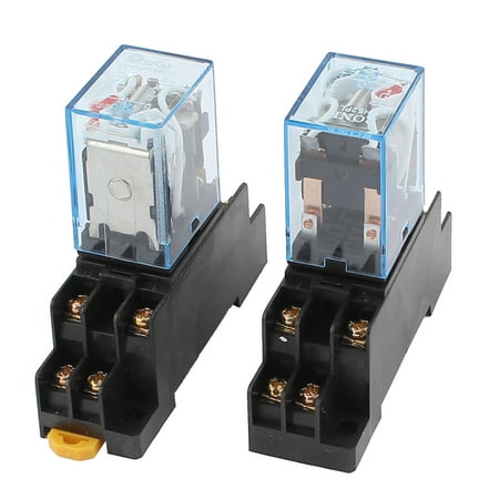 2 Pcs 110V/120V 5A Coil Voltage Red Lamp DPDT 8Pins Power Relay + Socket Base price history on PriceWatchPro