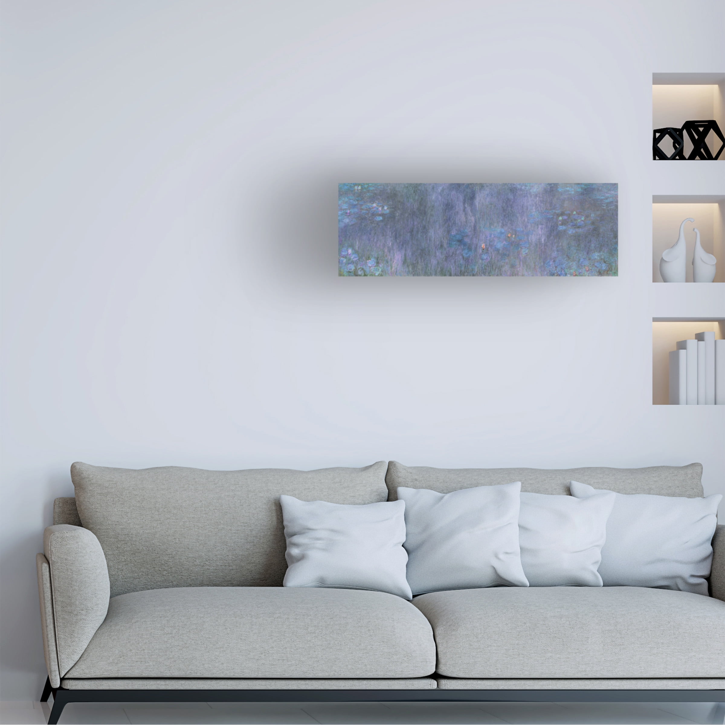 Monet 'The Water Lillies Tree Reflections' Canvas Art