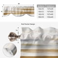 thumbnail image 6 of Brown Gray White Tie Up Valance Curtains for Windows, Kitchen Curtains Window Treatments, Vintage Rustic Abstract Mottled Art Short Window Shades Valances for Bedroom Bathroom Cafe 42"x18", 6 of 8