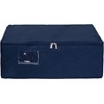 thumbnail image 1 of (Azul oscuro) Bolsa de almacenamiento grande para ropa debajo de la cama con cremallera, bolsa de transporte gruesa para ropa de tamaño ultra, a prueba de humedad, 1 of 5