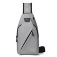 thumbnail image 1 of Hukapapa Bolso de pecho informal bolso cruzado de tendencia callejera bolso de hombro de tela Oxford para hombre gris, 1 of 5
