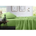 thumbnail image 3 of Texas King Size Bed Sheet Set 4 Piece, 400 Thread Count, 12" Deep Pocket, 100% Egyptian Cotton, Sateen Finish, Extra Soft and Luxury - Sage Solid., 3 of 6