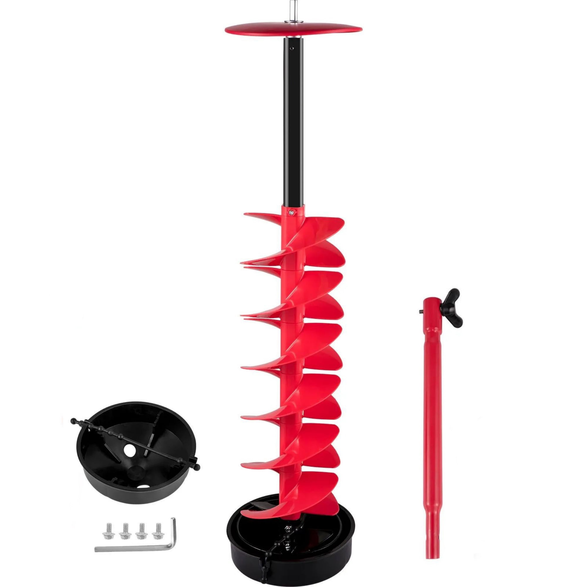 Nylon Ice Auger Drill Bit with Extension Rod & Drill Adapter for Ice Fishing