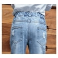 thumbnail image 4 of Kidscool Space Girls Ripped Holes Damaged Fashion Jeans,Blue,4-5 Years, 4 of 6