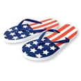thumbnail image 1 of Womens Patriotic Prints with Stars and American Flag Flip Flops Sandals, 1 of 2