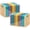 2 Pack, variant on Clear Acrylic File Box Organizer, Bamboo Hanging Folder Storage Boxes, Filing Crate Bin Holder with Handle for Home Office Desk, Letter Size