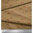 thumbnail image 3 of Soimoi Brown Cotton Duck Fabric Horse & Dot Animal Print Fabric by The Yard 44 Inch Wide, 3 of 3