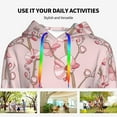 thumbnail image 6 of Hoodies for Women - Pink Orchids Flowers Comfrt Colour Drawstring Women'S Fashion Hoodies & Sweatshirts, Fall Outfits Clothes for Women 2024 Pullover with Kangaroo Pocket, 6 of 7