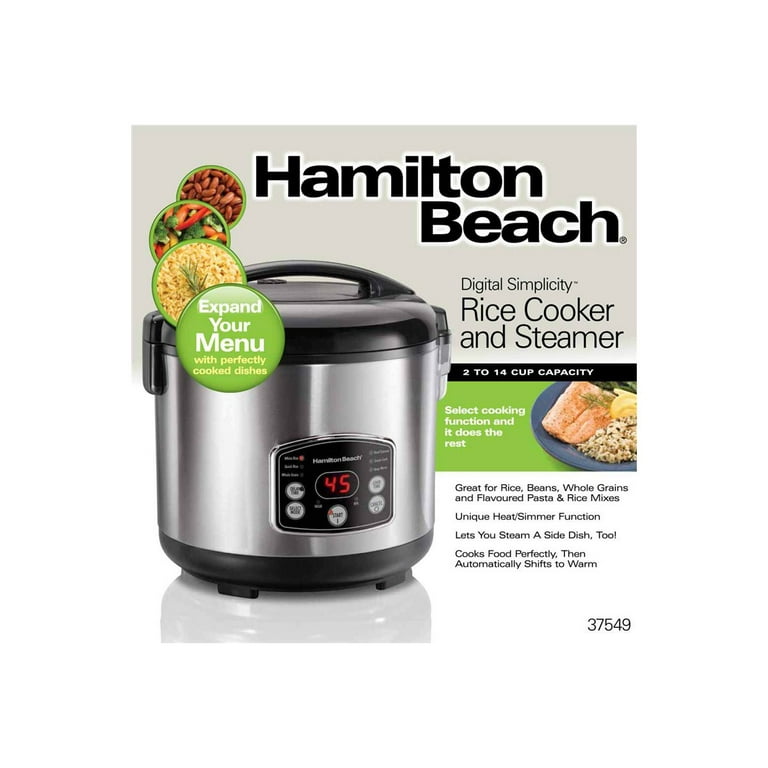 Hamilton Beach DIGITAL RICE COOKER and FOOD STEAMER (4.75 Litre