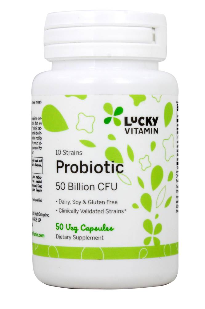 LuckyVitamin Probiotic ShelfStable 10 Strains 50 Billion CFU 50