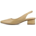 thumbnail image 2 of Journee Womens Sylvia Sling Back Covered Block Heel Pumps, Widths Available, 2 of 9