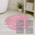 thumbnail image 4 of HOME WEAVERS Waterford Collection Cotton Round Bath Rug, 30" Round, Pink, 4 of 9