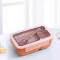 thumbnail image 4 of Zenithome Reusable Divided Lunch Box Portable Bento Box Portable Plastic Partition Integrated Lunch Box, Multi-functional Light Food Bento Box, 4 of 4