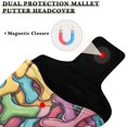 thumbnail image 3 of Haosy Colorful Bones Golf Mallet Putter Cover Strong Magnetic Leather Golf Club Headcover Closure, 3 of 7
