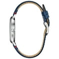 thumbnail image 3 of Bulova Men's Classic Blue Dial Blue Leather Strap Watch - 96B293, 3 of 4