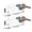 silver, variant on Pair Baggage Door Panel Latch Set, Flush Mount Push Button Compartment Latch for Trailer Access Door Replacement,