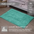 thumbnail image 4 of Home Weavers Classy Bathmat 100% Cotton Tufted Bath Rug, Extra Soft and Absorbent Bath Rugs, Non-Slip Plush Bath Carpet, Machine Wash, bath rug for Bathroom, 17"x24" Rectangle, Aqua, 4 of 9