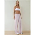 thumbnail image 4 of Wide Leg Striped Relaxed Fit Pants, 4 of 5