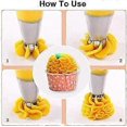 thumbnail image 3 of Cake Decorating Set Glass Decoration Russian Piping Nozzles Bag, 4 Pieces, Large, 3 of 5