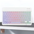 thumbnail image 3 of GJX 2026 New Keyboard Wireless Keyboard Bluetooth-Compatible for Office,Home,School,Travel 10(Purple), 3 of 4