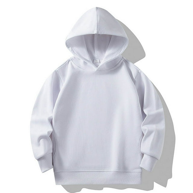 GigrtiJin Chandails à Capuche pour Tout-Petits Couleur Unie Col Rond Manches Longues Sweat à Capuche Chaud pour Enfants Blouse Décontractée Confortable