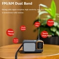 thumbnail image 2 of Radio Portátil FM AM con Linterna, Radio Recargable, Altavoz Bluetooth, Tarjeta TF, Reproductor de Música MP3, Altavoz Inalámbrico, A, 2 of 5