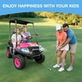 thumbnail image 2 of Ambifirner 24v Ride On Toy For Big Kid,Ride On Car 2 Seater W/Sun Shade,Dump Bed & Shovel,4.5mph,4wd 3 Speeds W/Remote,Kids Ride On Truck Led Lights,Bluetooth, Pink, 2 of 8