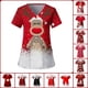 thumbnail image 1 of Camisetas navideñas de Acción de Gracias, uniformes, uniformes estampados de manga corta, uniformes médicos para mascotas, camisetas de manga corta para mujer, uniforme de trabajo, 1 of 5