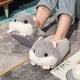 thumbnail image 2 of Zapatillas de invierno cálidas de dibujos animados, zapatos de peluche de unicornio y hámster kawaii, suela suave, zapatos planos de algodón para el hogar, zapatos para niñas y mujeres, piso silencios, 2 of 5