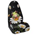 thumbnail image 2 of XYZCANDO Frog on Daisy with Butterflies Terry Cloth Car Seat Covers Breathable Car Seat Cover Towel, Fashion Non-Slip Car Seat Towel Cover Fit for Trucks Cars SUVs, 2 of 7