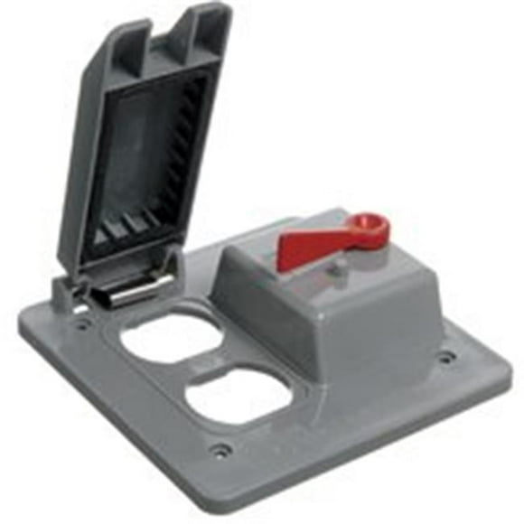 Thomas & Betts-Carlon E9G2DSN-Voiture 2-Gang PVC Toggle Duplex Cover