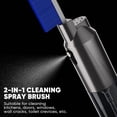 thumbnail image 4 of Hard Bristle Crevice Cleaning Brush with Spray Bottle, Grout Cleaner Tool with Stiff Bristles for Tight Spaces, Gap Cleaning Brush for Toilet, Bathroom, Kitchen Surfaces (2, Blue), 4 of 10