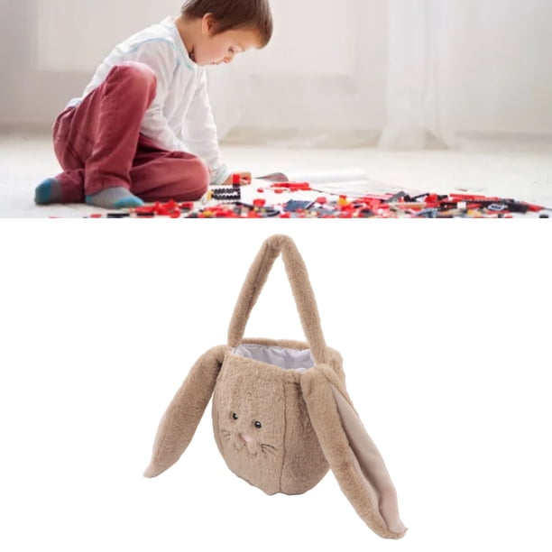 Bolsa De Caza De Pascua De Felpa, Bolsa De Pascua De Felpa Suave Con Sonrisa Para Niños Para Fiesta