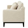 thumbnail image 5 of GDF Studio Noxon Contemporary Fabric 3 Seater Sofa with Accent Throw Pillow, Beige and Dark Walnut, 5 of 11