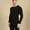 Black, variant on Thermal Underwear Winter Warm Heated Base Layer Shirt Pants With Knee Abdomen For Cold Weather