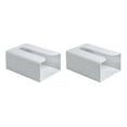 thumbnail image 3 of Injueey Caja de pañuelos de baño montada en la pared Caja de almacenamiento de papel de cocina Organizador de servilletas de baño sin gris 2piezas, 3 of 6