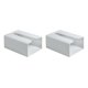 thumbnail image 2 of Wosthever Caja de pañuelos de baño montada en la pared Caja de almacenamiento de papel de cocina Organizador de servilletas de baño sin gris 2piezas, 2 of 6