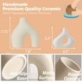 thumbnail image 2 of Ceramic Vases for Home Decor, Set of 2 White Ceramic Vases, Large Ceramic Vases, Boho Vases, Decorative Vases, Modern Vases, White Matte Vases for Living Room, Office, Shelf, Mantel, Table, Fireplace, 2 of 8