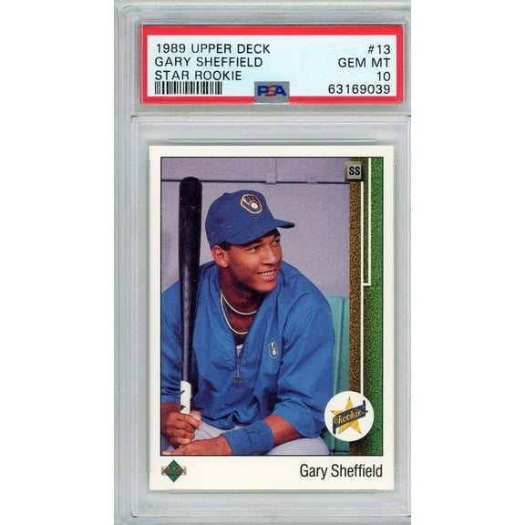 Graded 1989 Upper Deck Star Rookie Gary Sheffield #13 Rookie RC Baseball Card PSA 10 Gem Mint