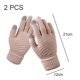 thumbnail image 2 of Guantes de invierno para pantalla táctil Guantes de punto con forro polar cálido Puño elástico Guantes para mensajes de texto de invierno, 2 of 5