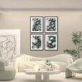 thumbnail image 4 of Botanical Wall Art Set of 4 Leaves Plants Framed Wall Decor 8x10 Sage Green Wall Art with Watercolor Pictures Minimalist for Bathroom Office, 4 of 6