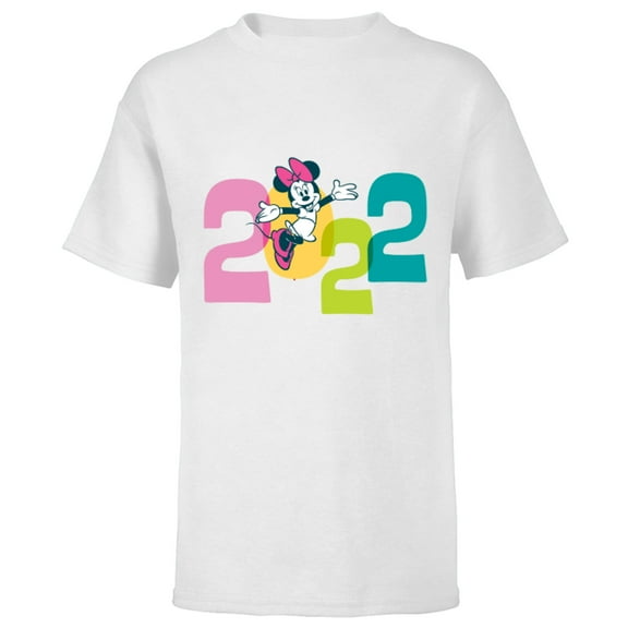 Disney Minnie Mouse 2022 New Year’s Eve - Short Sleeve T-Shirt for Kids – Customized-White