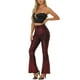 thumbnail image 2 of INSPIRE CHIC Pantalón de Mujer Lentejuelas Brillantes Stretch Acampanado Pantalones de Campana XL Rojo, 2 of 6